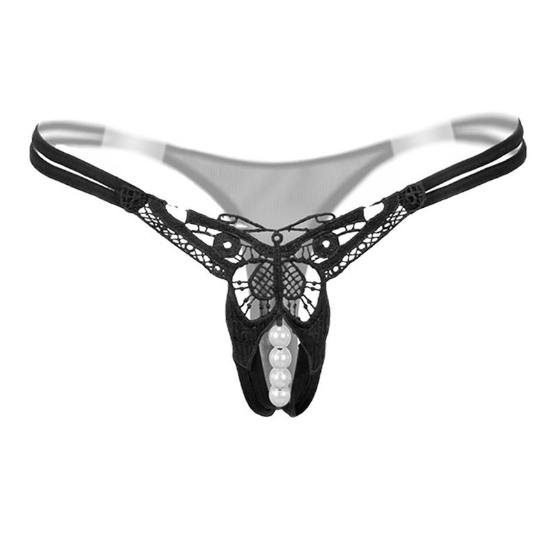 Embroidered Cutout Thong