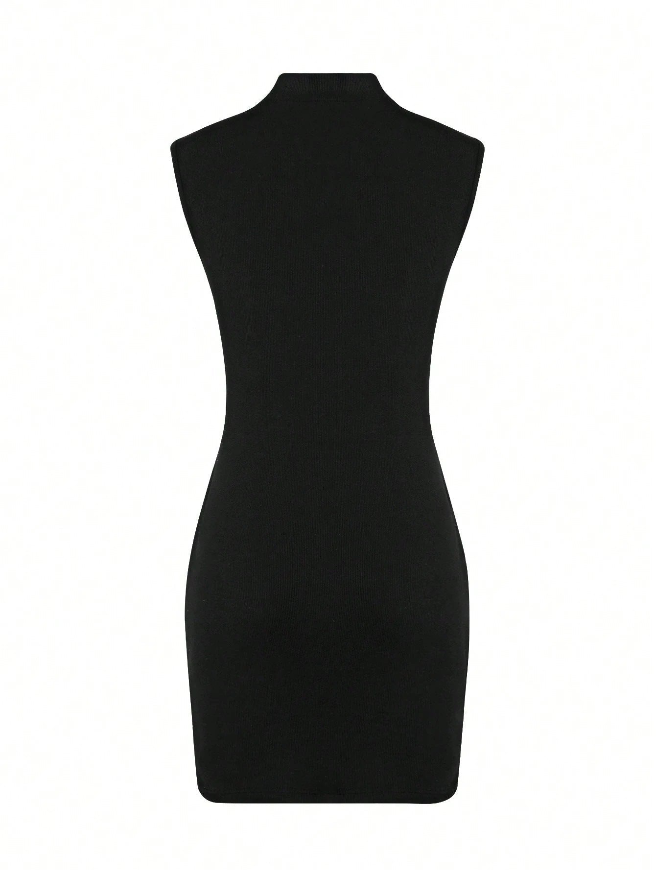 Sleeveless wrap-around short dress