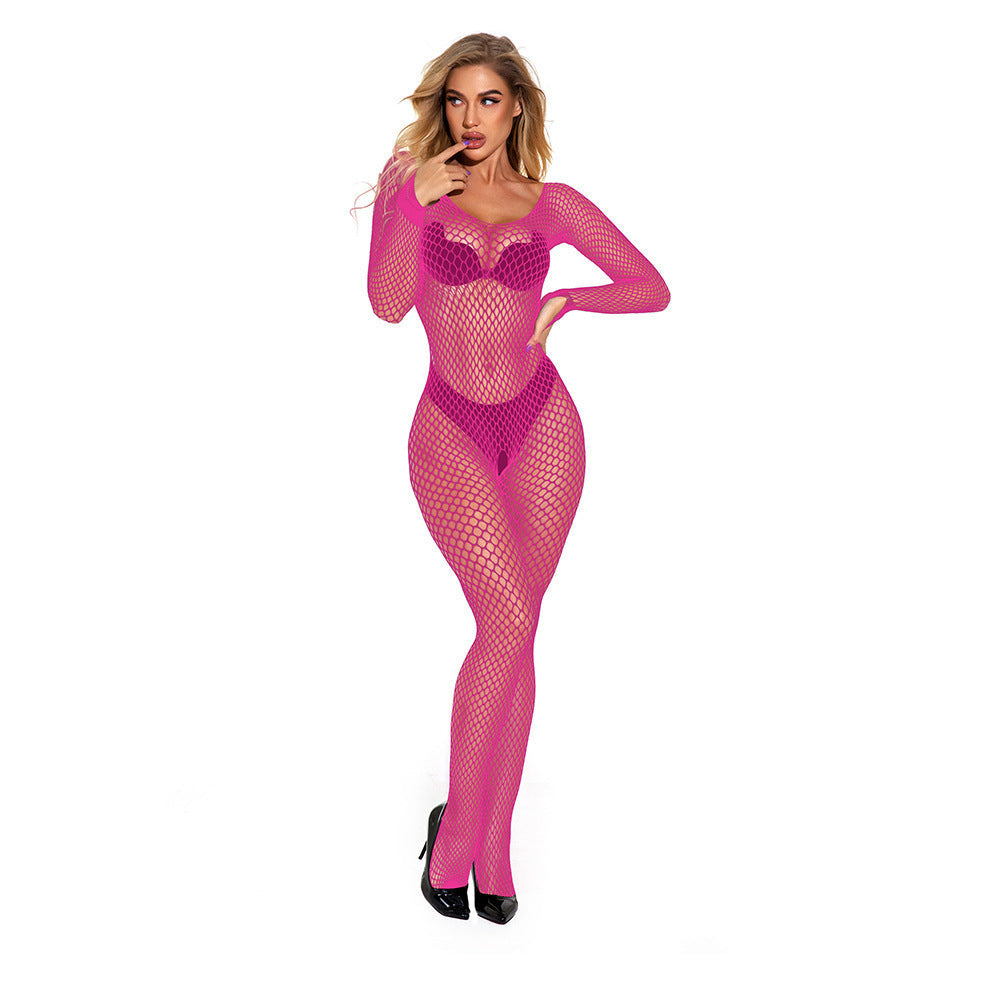 High elasticity soft mesh one-piece stockings