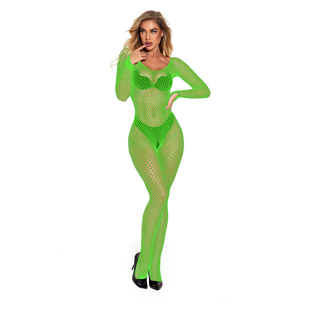 High elasticity soft mesh one-piece stockings