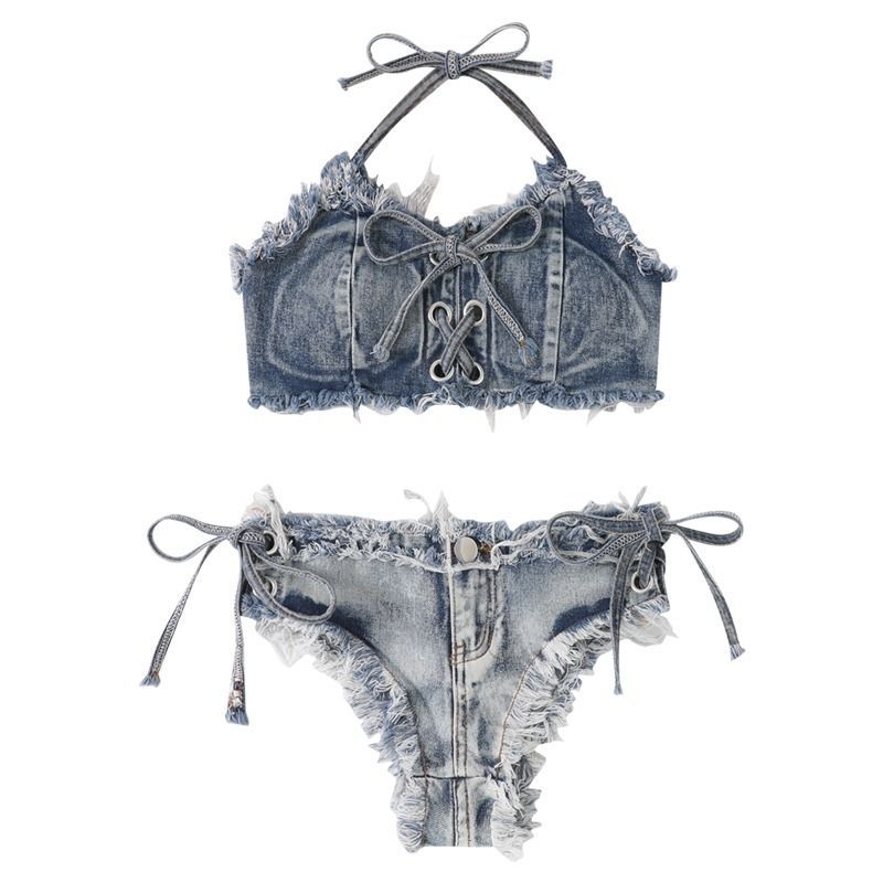 Denim Beach Vacation Swimwear