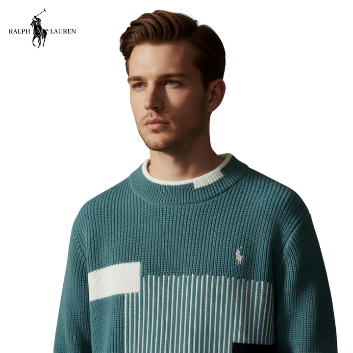 Men's Color-Block Knit Sweater