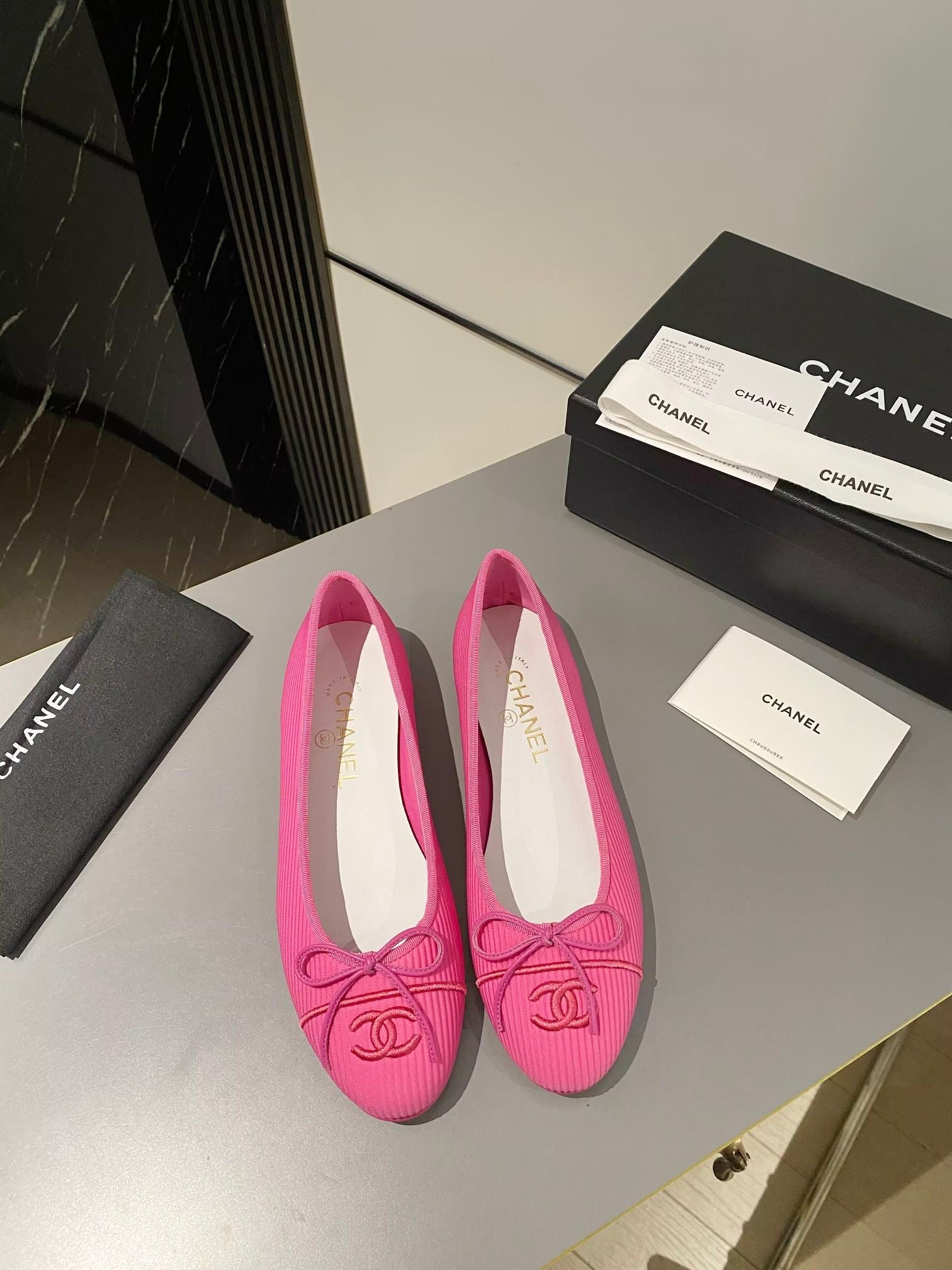 Textured Chanel Classic Ballet Shoes VIP1:1