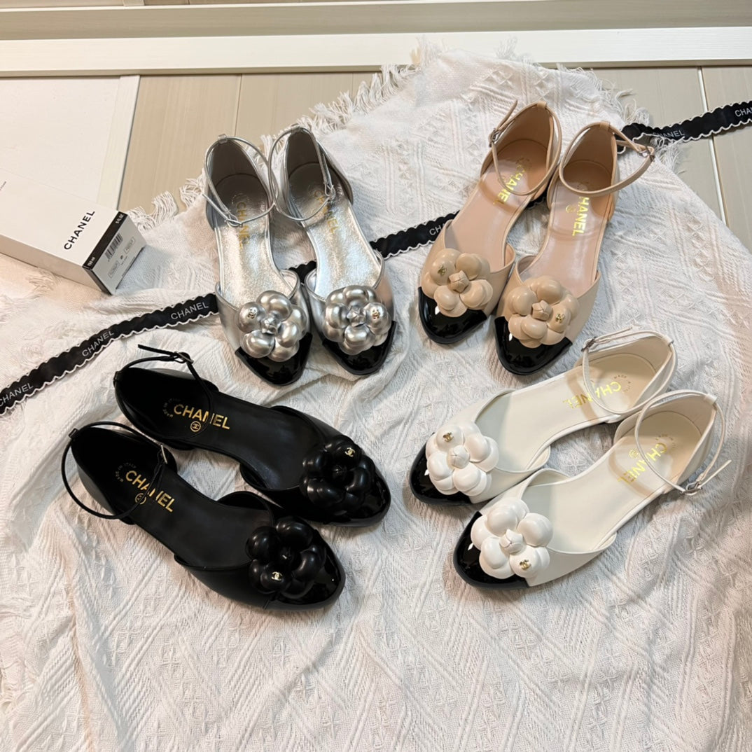 CHANEL Chanel 2024 new camellia hollow sandals