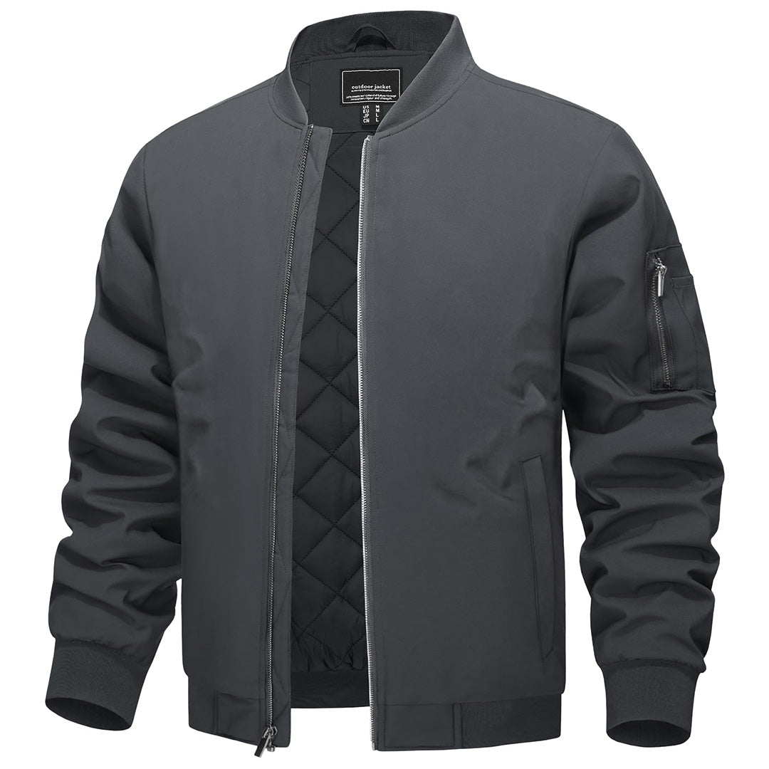 Men's Thermal Quilted Water Resistant Bomber Jacket