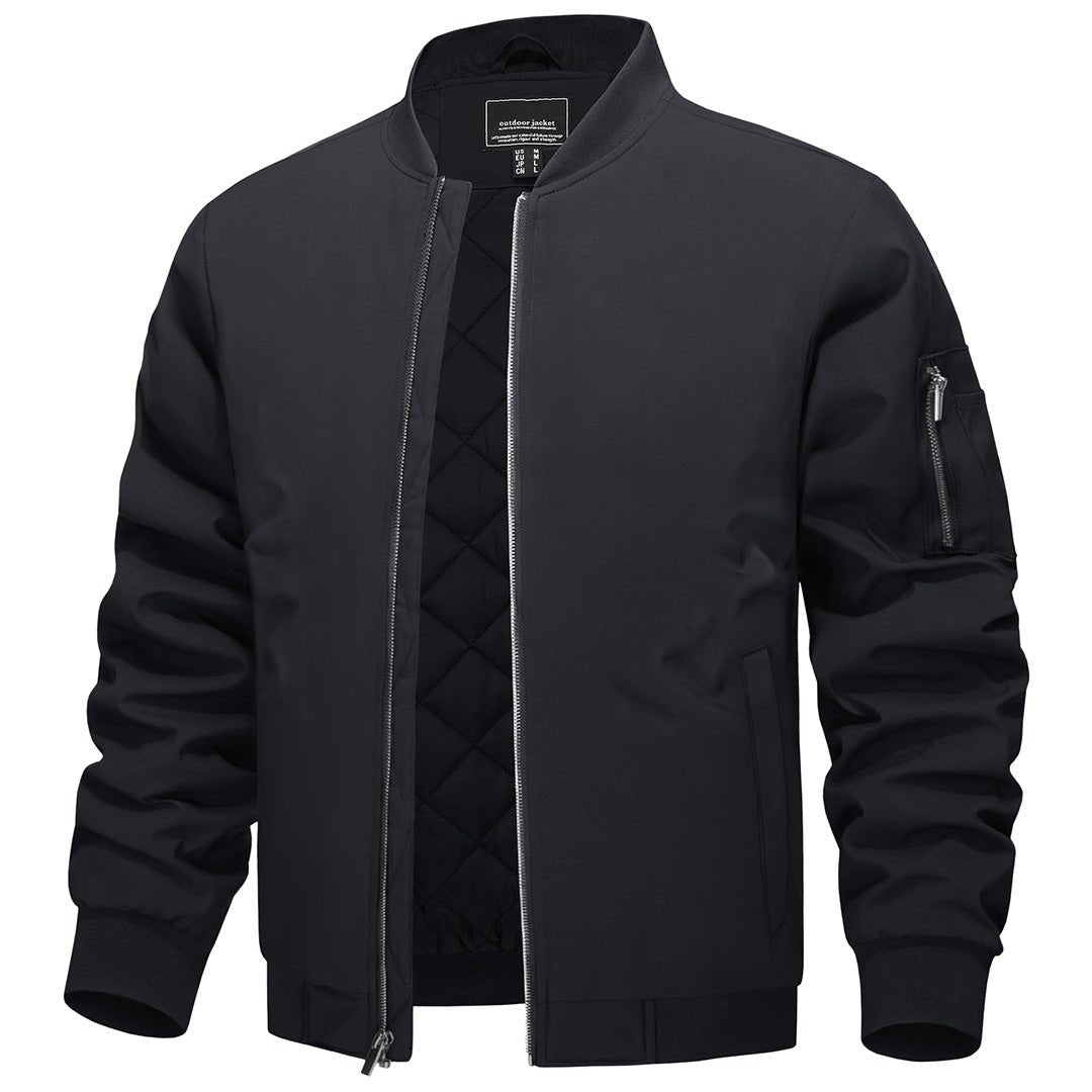 Men's Thermal Quilted Water Resistant Bomber Jacket