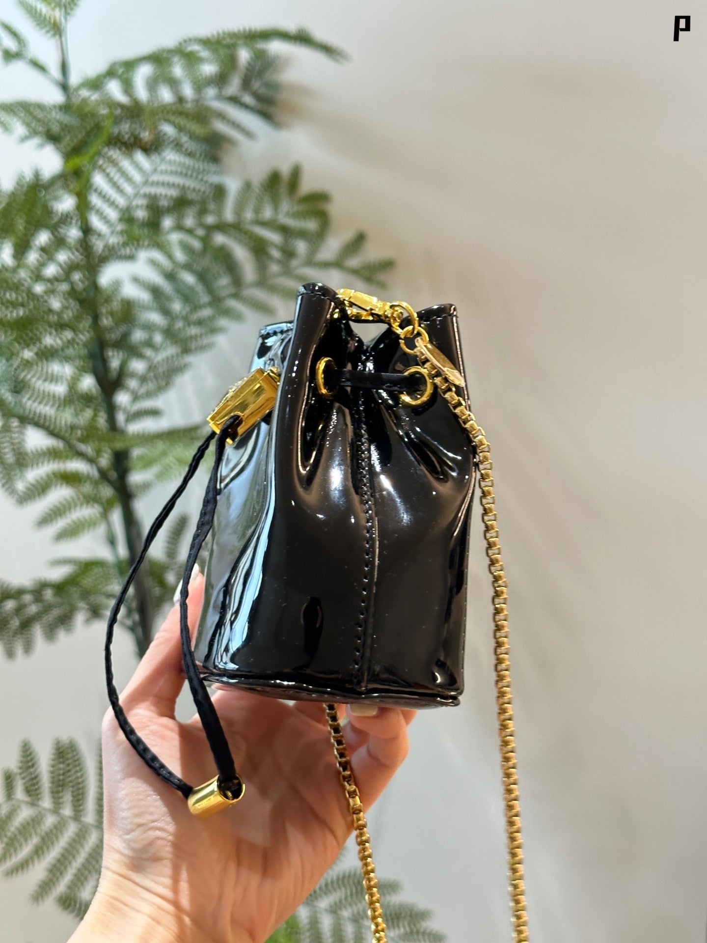 Mini P bucket bag