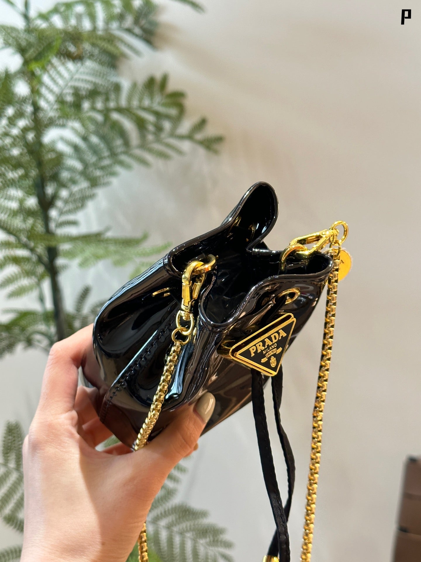 Mini P bucket bag