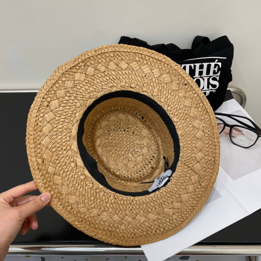 24 New CH Spring and Summer New Vacation Paper Bana Hat Sun Hat