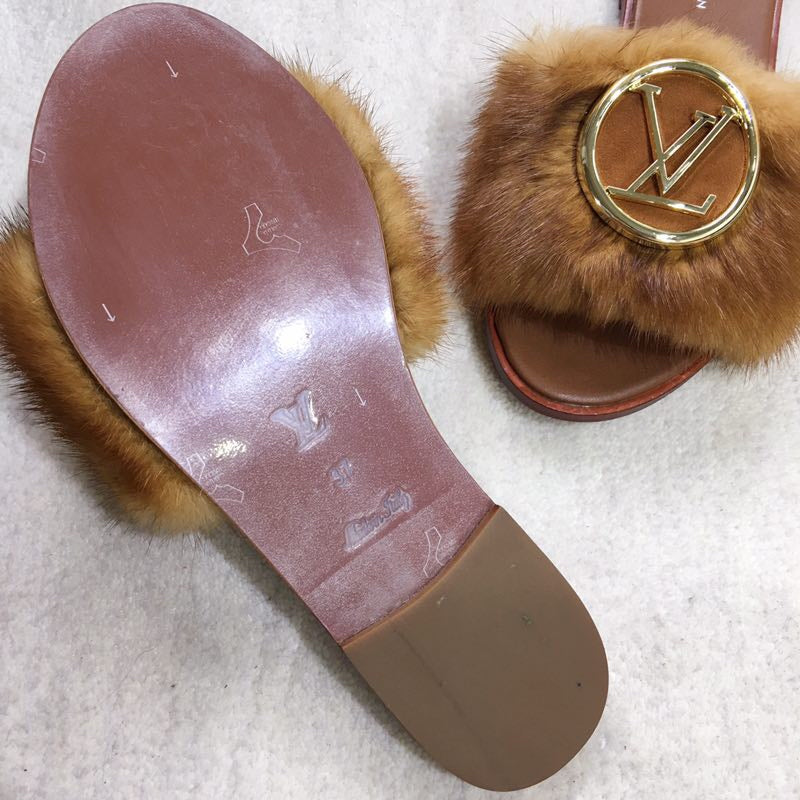 24 new mink fur slippers L***VIP 1：1
