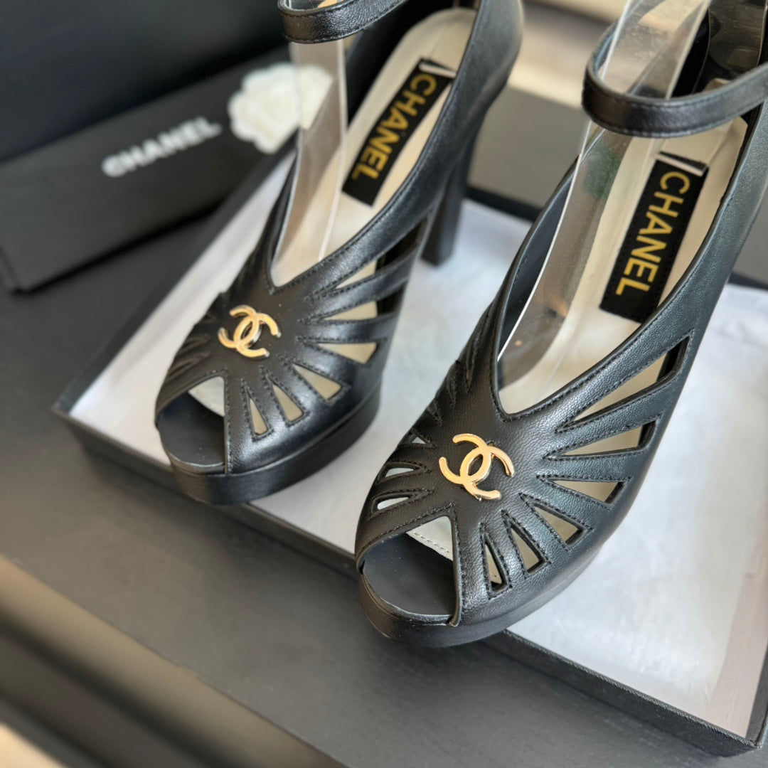 Ch*** new rhinestone super high heel sandals VIP 1:1