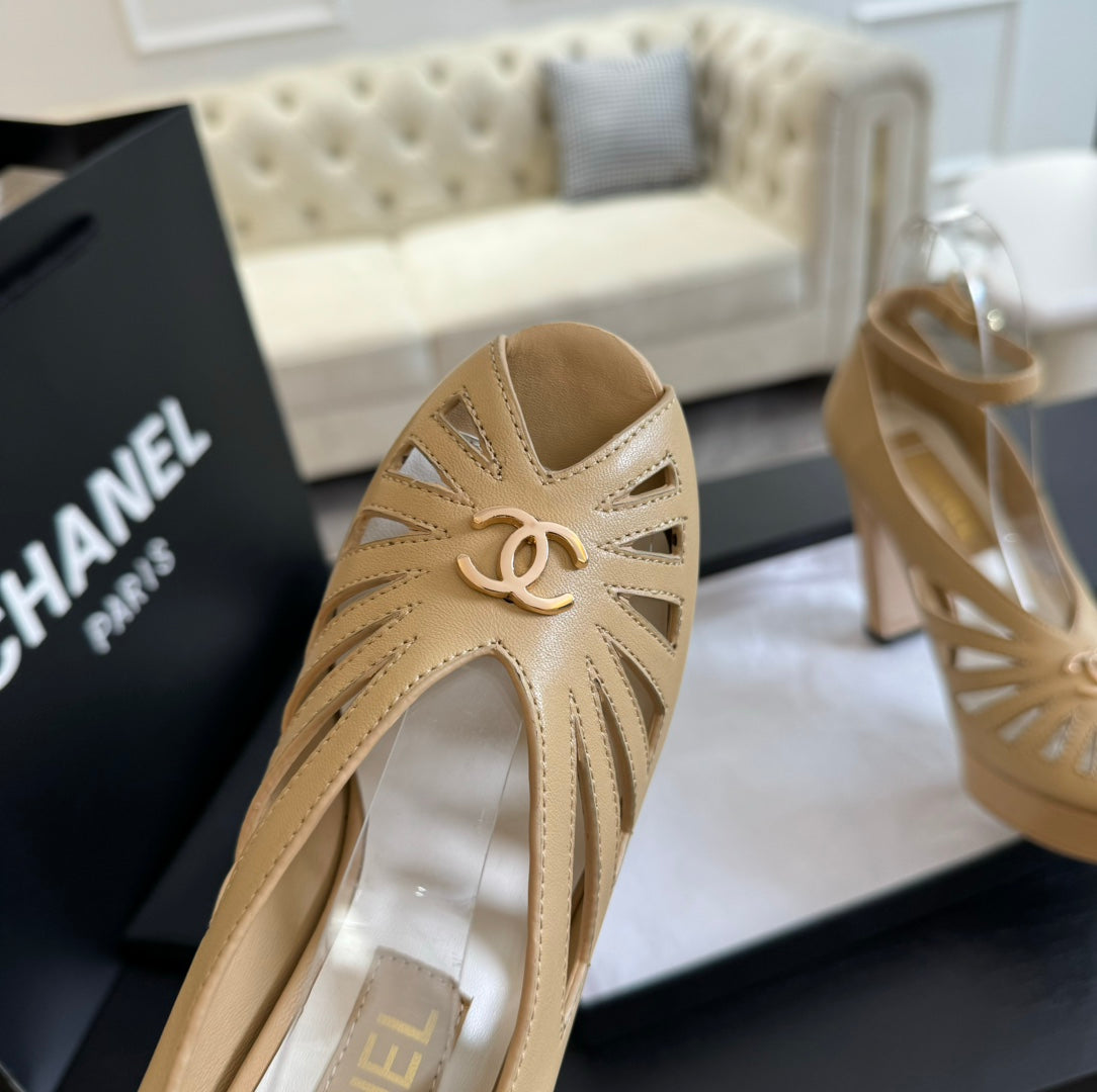 Ch*** new rhinestone super high heel sandals VIP 1:1