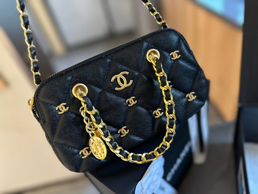 24K Gold Coin Chain Bag