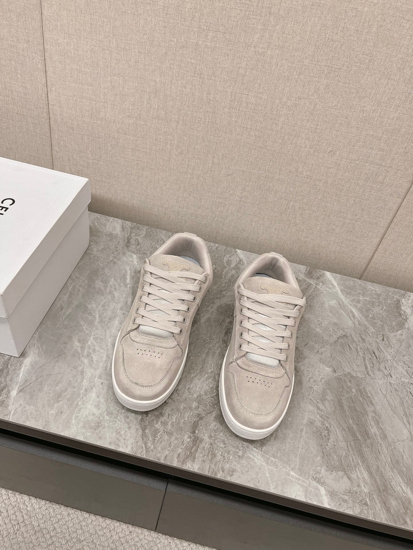 Spring/Summer, Celine sneakers. High-shine silk cowhide.VIP1:1