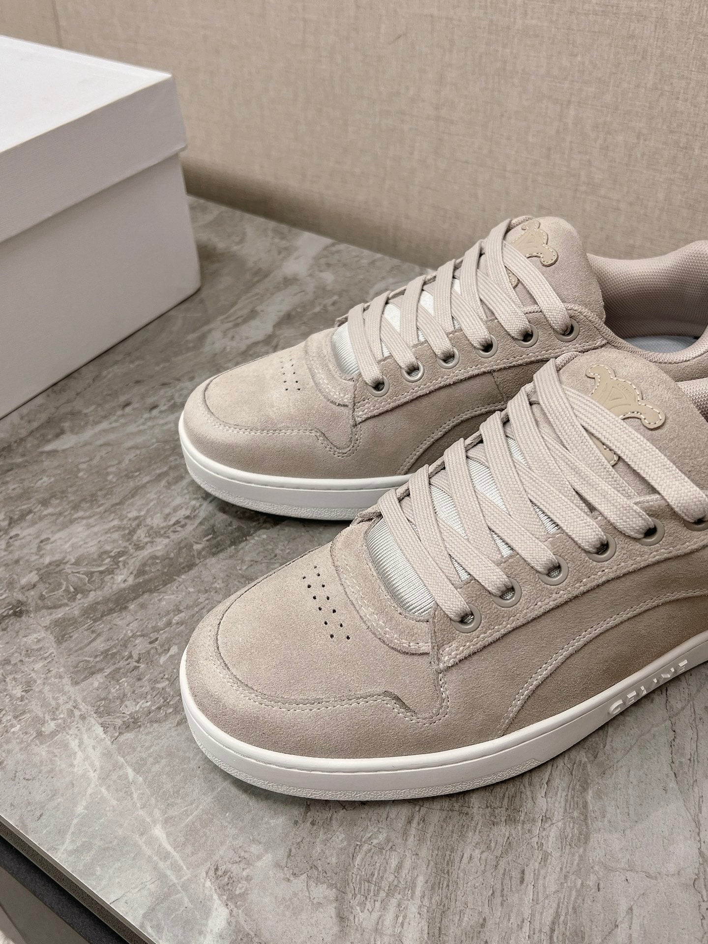 Spring/Summer, Celine sneakers. High-shine silk cowhide.VIP1:1