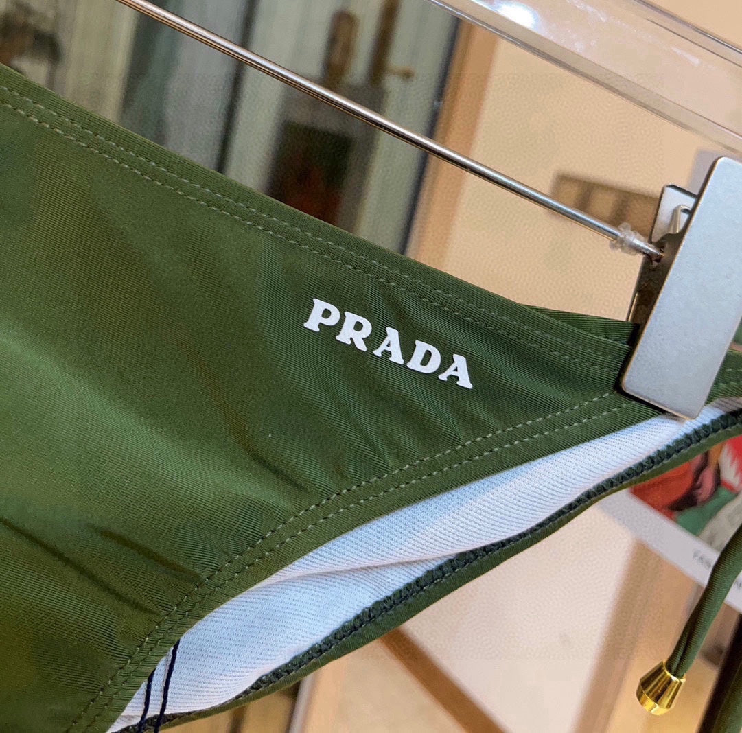 Green swimsuit Prada new ss2024
