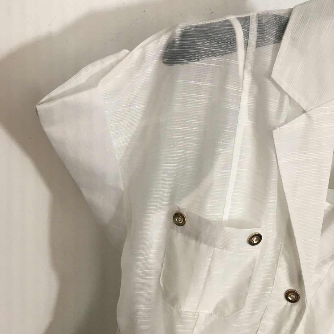 Zimmerma**White Colorful Flower Printed Hem Waist Short Sleeve Dress