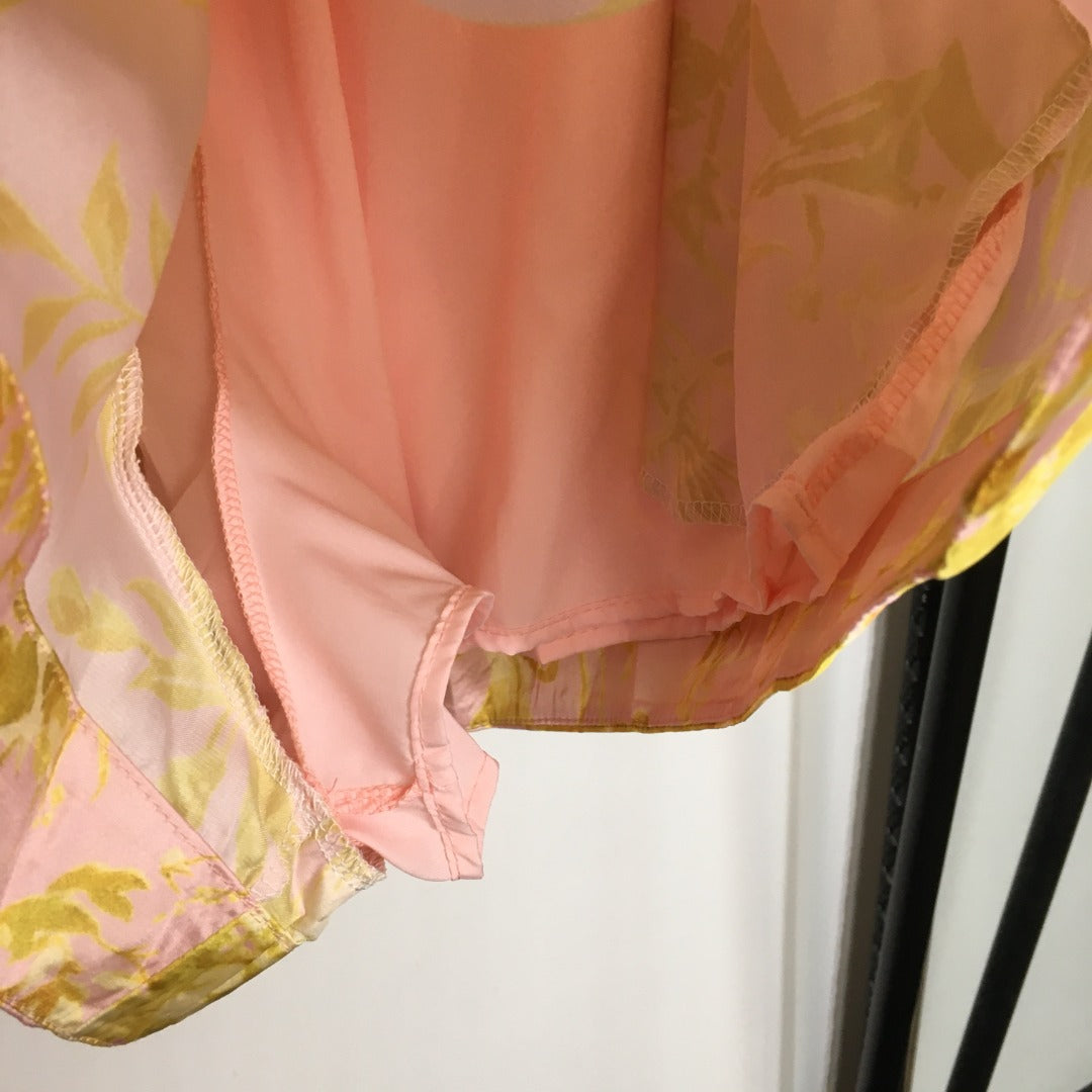 Zimmerma** new suit, yellow flower print long-sleeved shirt + shorts