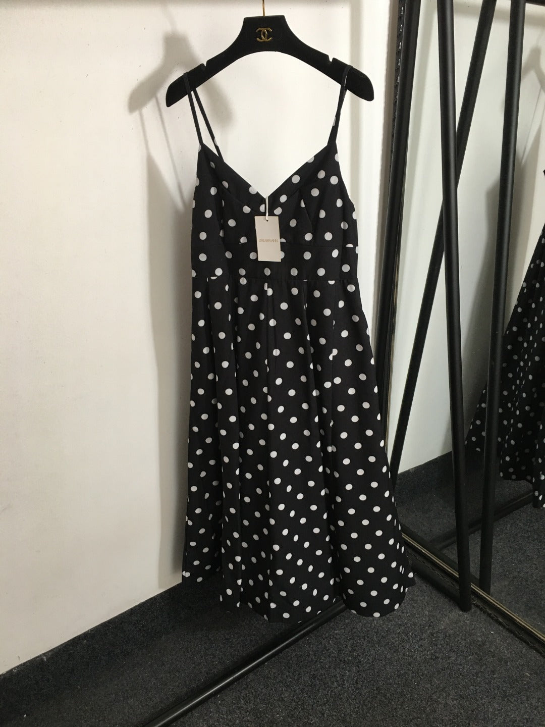 ZIM**** new suit, polka dot print suspender dress