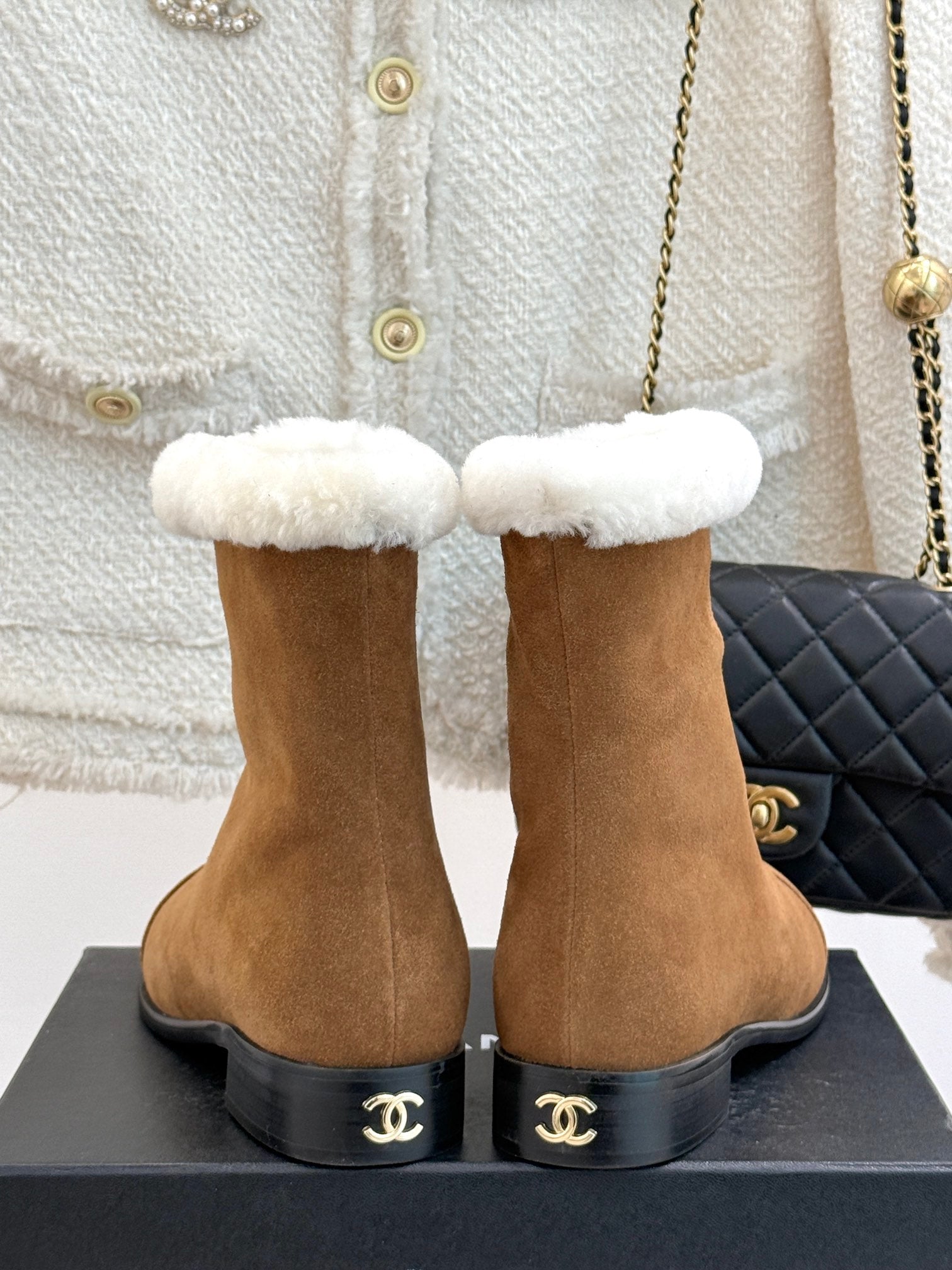 CHANE*｜Chanel classic autumn and winter double C color matching snow boots VIP 1:1