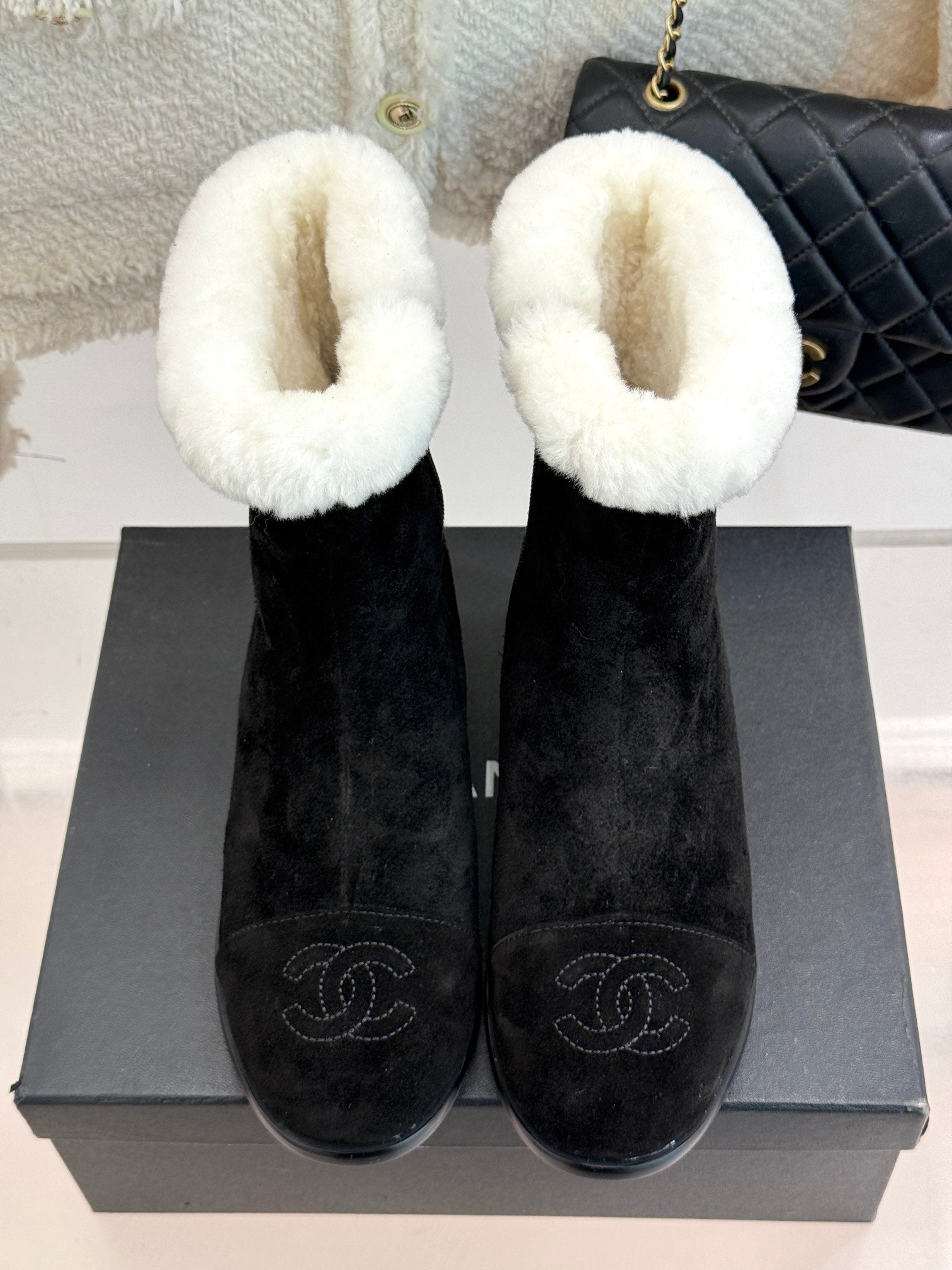CHANE*｜Chanel classic autumn and winter double C color matching snow boots VIP 1:1